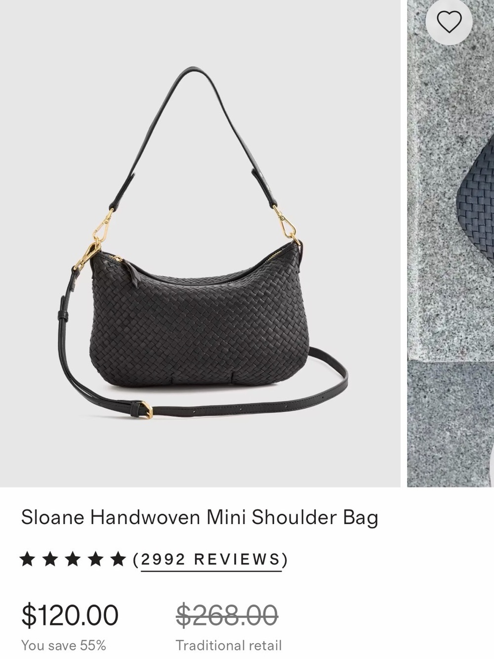 Quince Sloane Handwoven Bag - Black